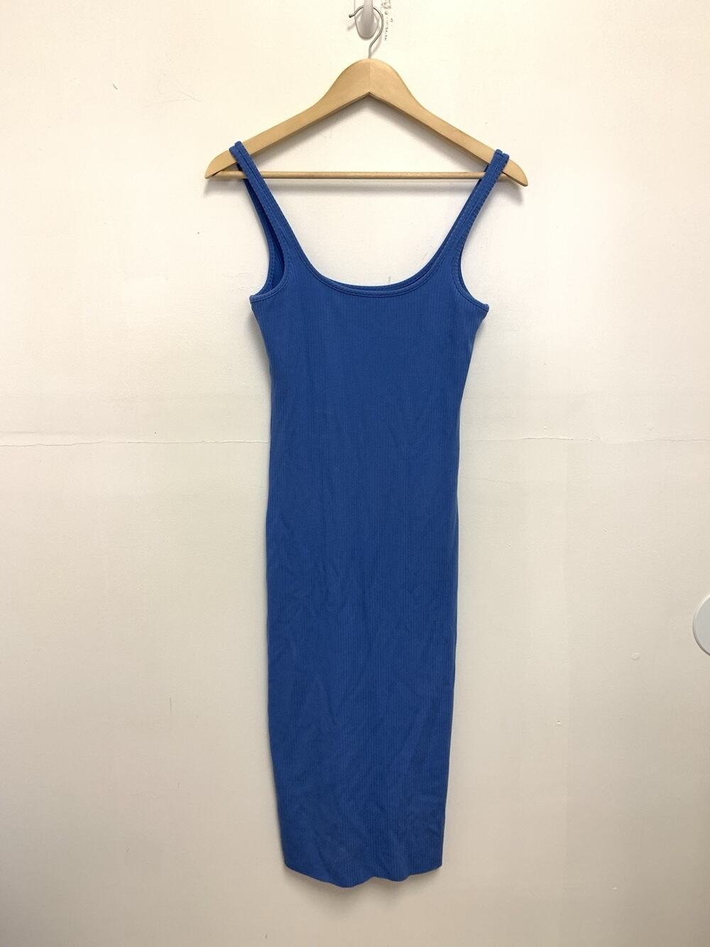 WSLY Blue Ribbed Tank Dress Size M
